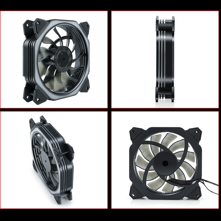 Rgb cooling fan with quiet operation and high air circulation Bowlift