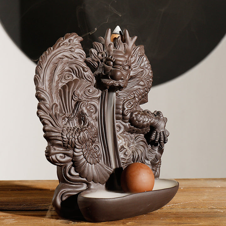 Decorative Dragon and Phoenix Incense Holder