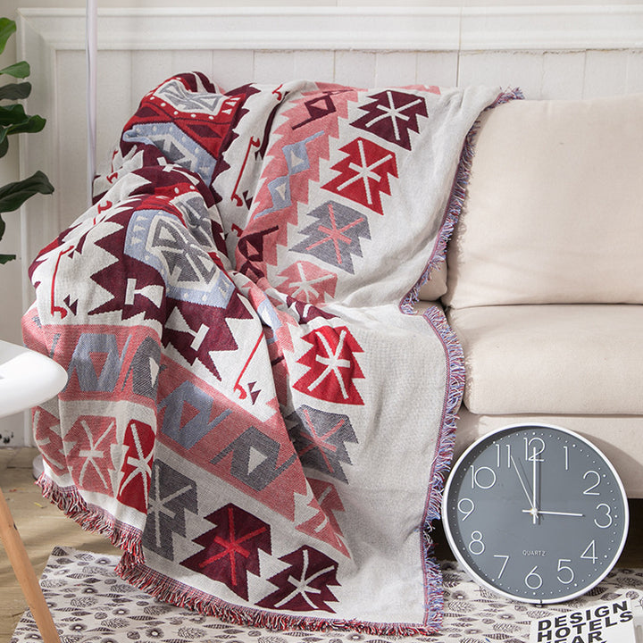 Artistic Ethnic Patterned Throw Blanket