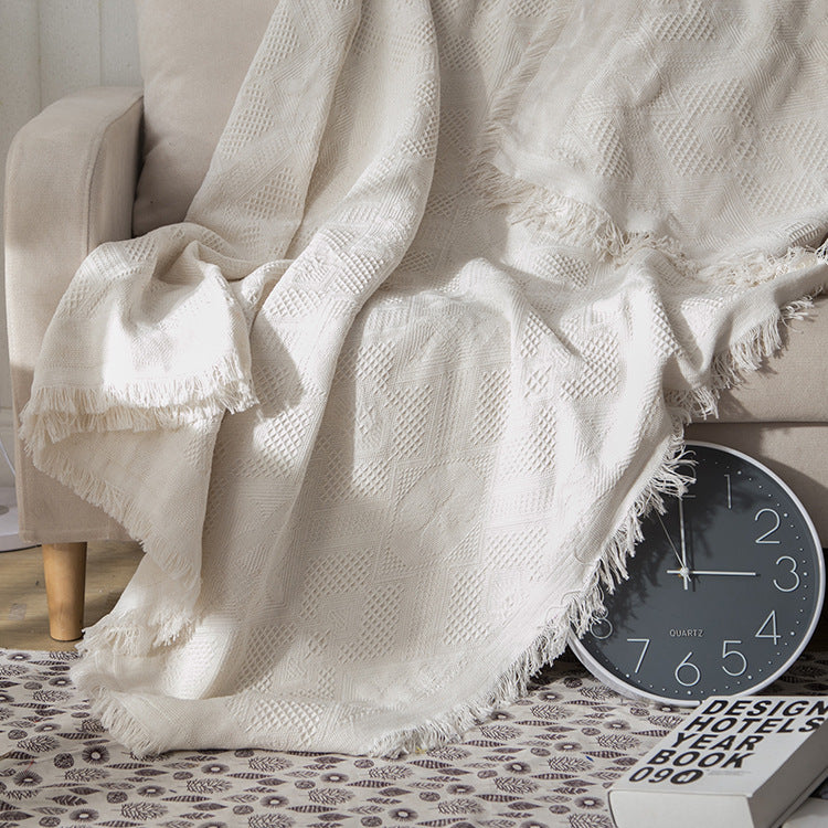Cozy Lightweight Knitted Throw Blanket
