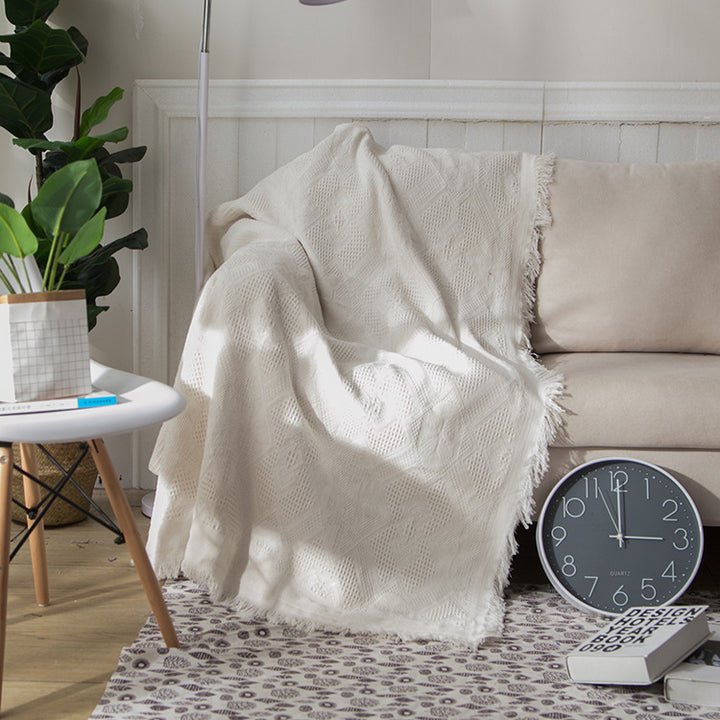 Cozy Lightweight Knitted Throw Blanket