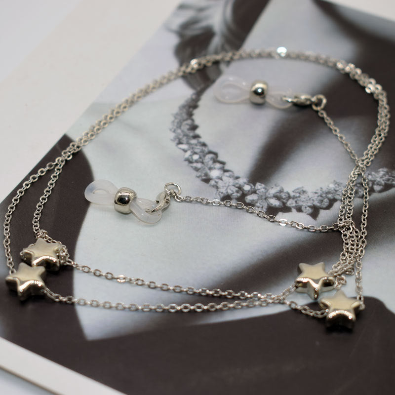 Star-Detail Layered Eyewear Chain Bowlift