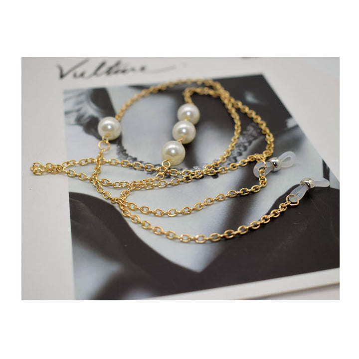 Elegant Pearl-Linked Eyewear Chain Bowlift