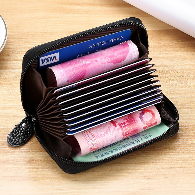 Premium Leather Zippered Coin Purse