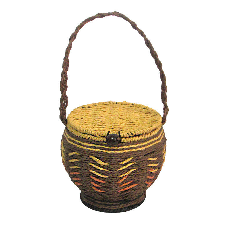 Artisan Woven Decorative Storage Basket Bowlift