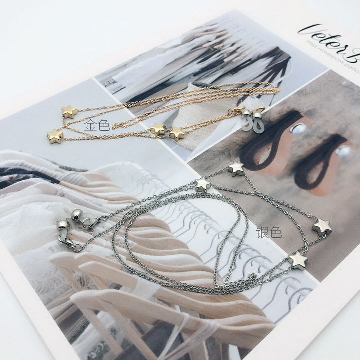 Star-Detail Layered Eyewear Chain Bowlift