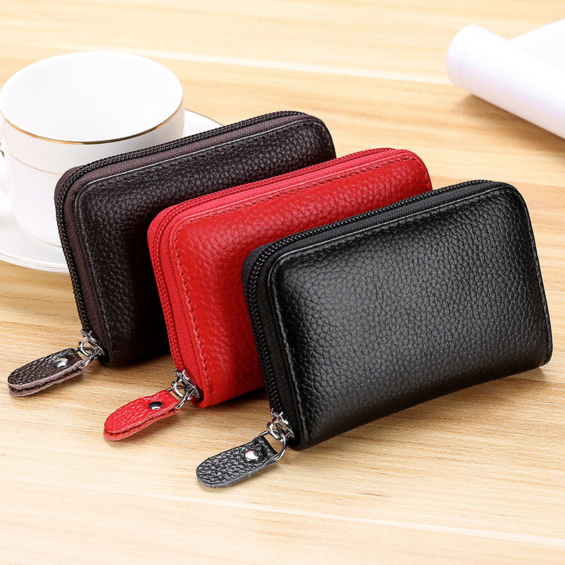 Premium Leather Zippered Coin Purse