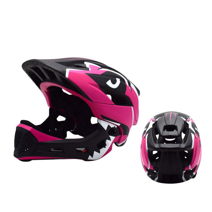 Children's Stylish Full Face Mountain Biking Helmet Bowlift