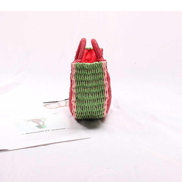 Handcrafted Basket Bag in Watermelon Design Bowlift