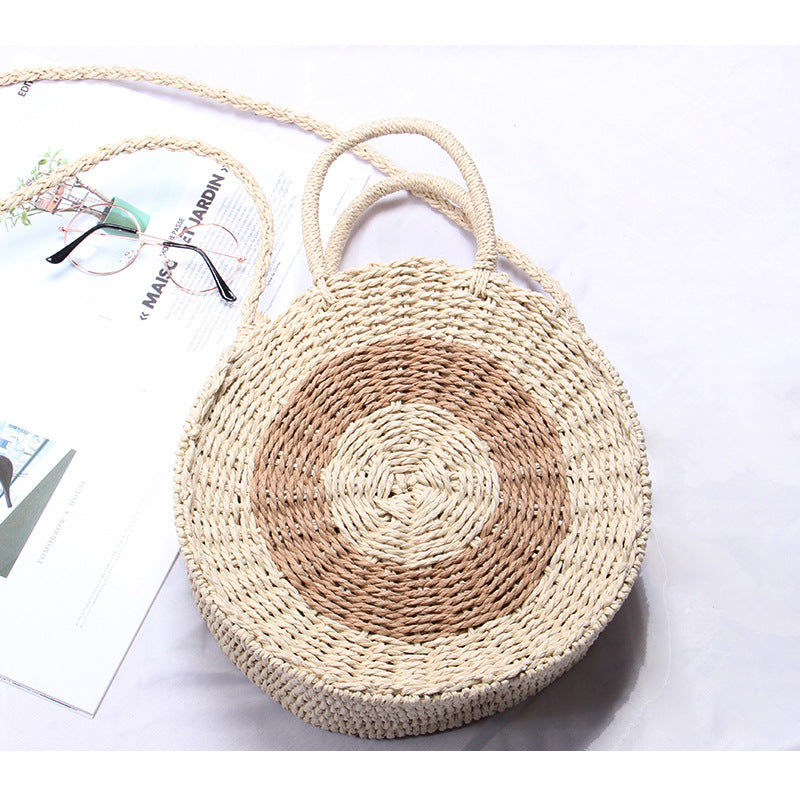 Handcrafted Round Wicker Bag Bowlift