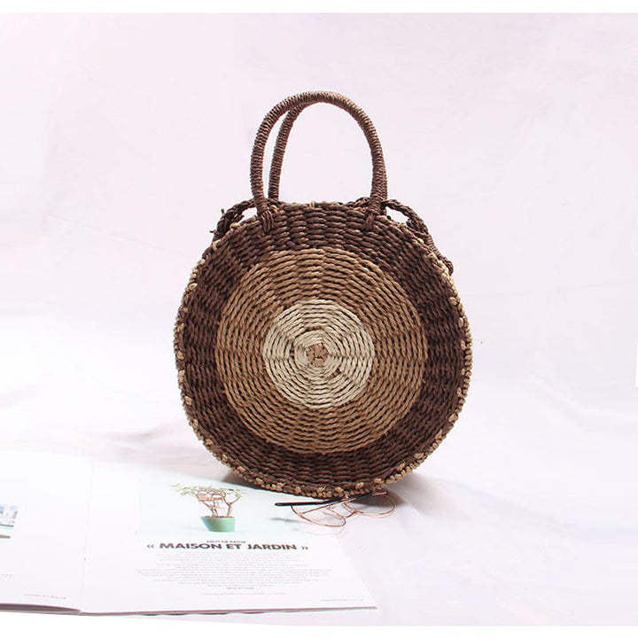 Handcrafted Round Wicker Bag Bowlift
