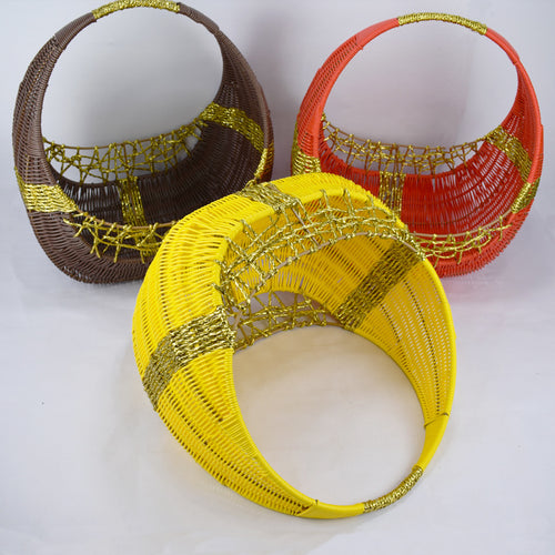 Artistic Woven Decorative Basket Bowlift