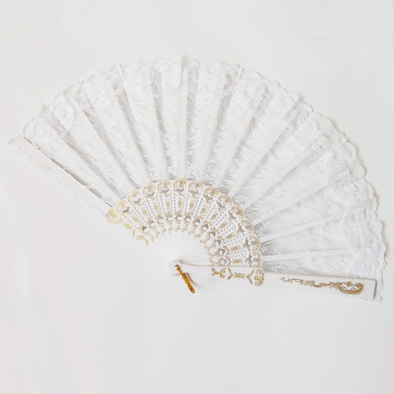 Ladies lace fan with ornate decorations Bowlift