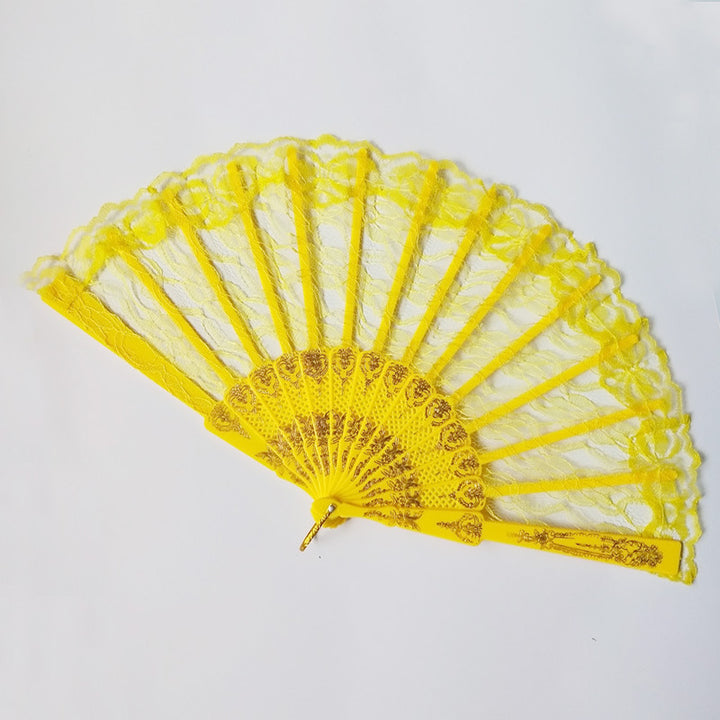 Ladies lace fan with ornate decorations Bowlift