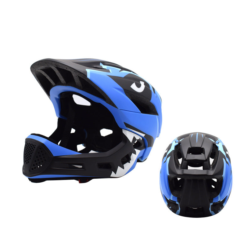 Children's Stylish Full Face Mountain Biking Helmet Bowlift