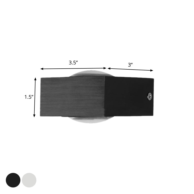 BowLift | Aluminum Rectangle RGB Wall Lighting Simple Black/Brushed Silver Single/Dual-Sided LED Wall Mounted Light for Corridor