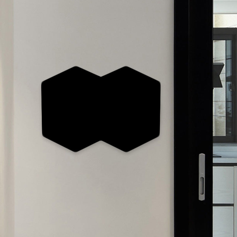 BowLift | Modern 2/3/4-Light LED Ceiling Light Black Hexagon Wall-Mounted Light with Aluminum Shade, RGB Colors Light