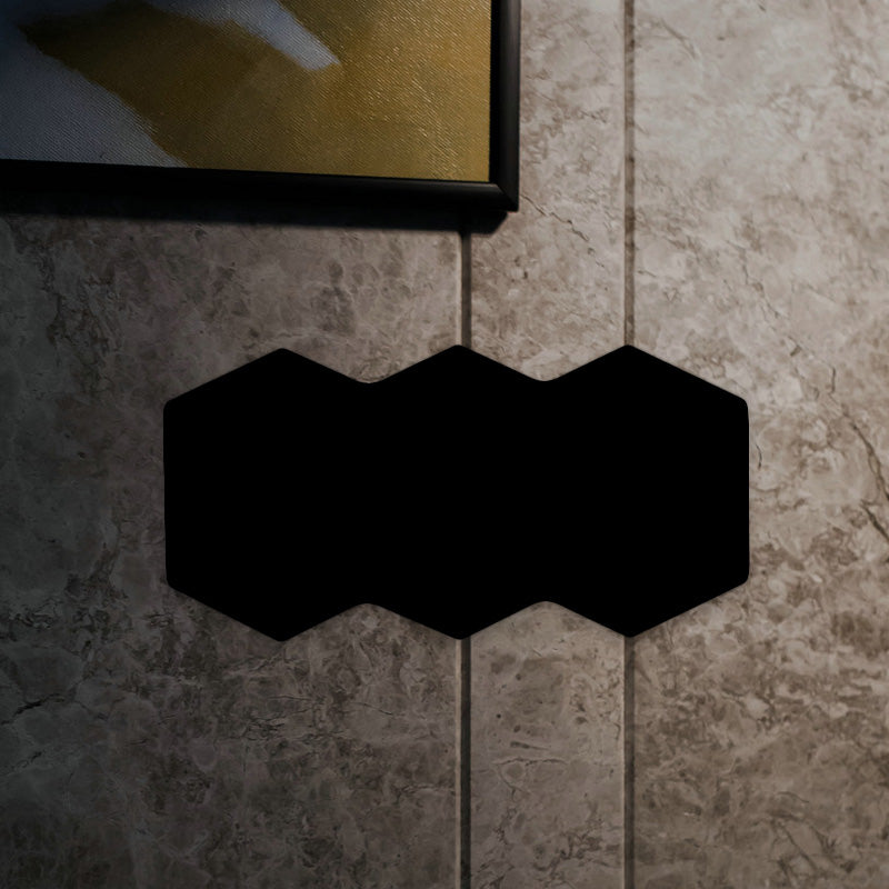BowLift | Modern 2/3/4-Light LED Ceiling Light Black Hexagon Wall-Mounted Light with Aluminum Shade, RGB Colors Light