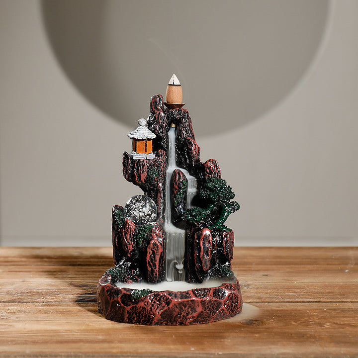 Decorative Mountain Theme Incense Waterfall