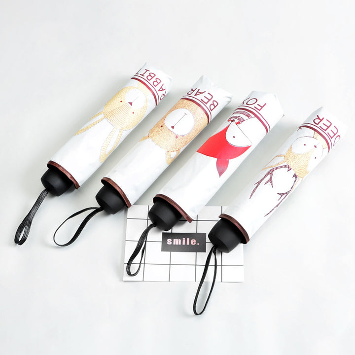 Women Compact Folding Umbrella with Cute Design Bowlift