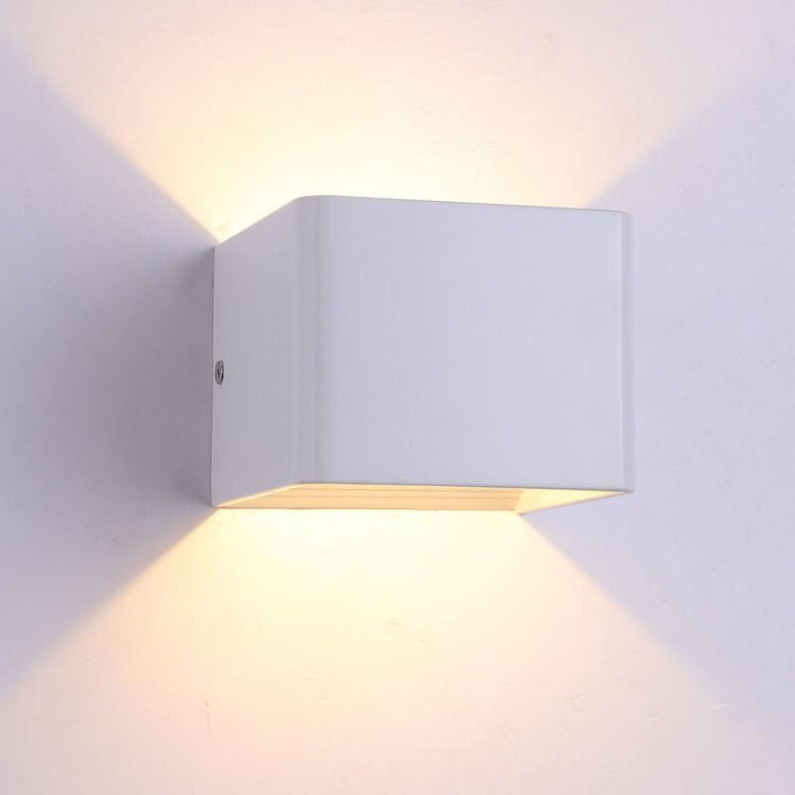 Modern LED Mini Square Wall Lamp | Aluminum | Multifunctional Lighting for Living Room & Bedroom | Bowlift
