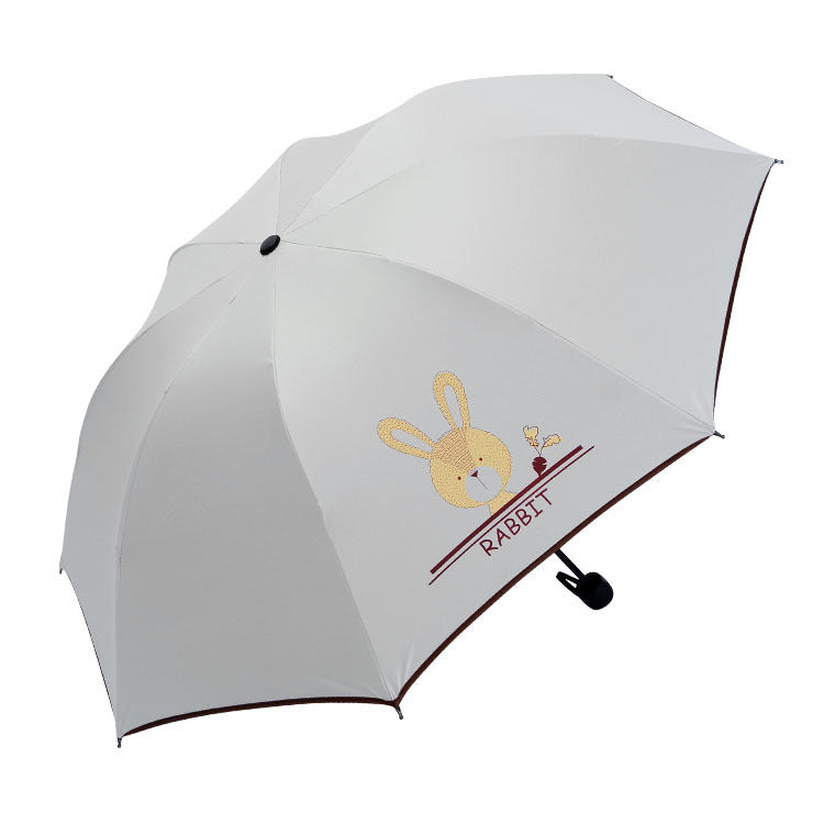 Ladies folding umbrella with casual smile design Bowlift