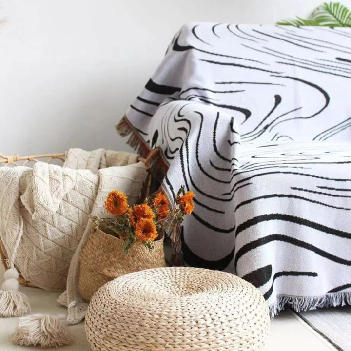 BowLift | Marble Woven Throw Blanket