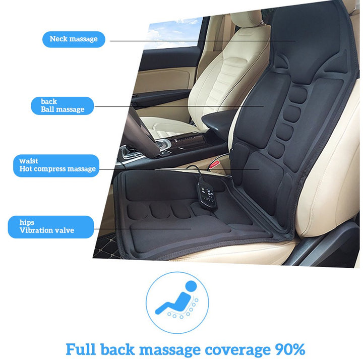 BowLift | Massage Chair Pad with Heat | 8 Massage Modes, Deep Tissue Relief & Portable for Home and Car Use