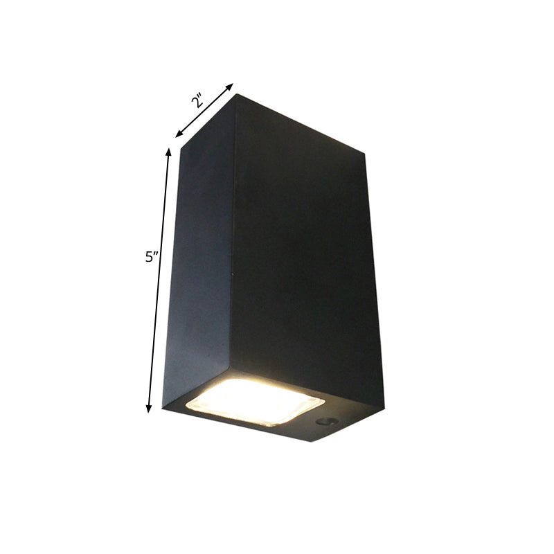 BowLift | Minimalistic LED 2-sided Wall Lamp Black Rectangular Wall Lighting with Metal Shade, Blue/Purple/Yellow Light