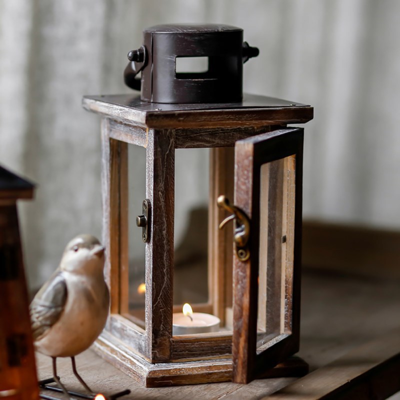 Handcrafted Hexagonal Wooden Lighthouse Tea Light Lantern Bowlift