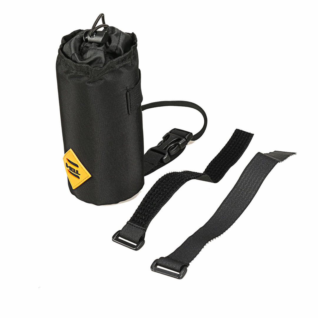 durable waterproof handlebar storage pouch with drawstring closure and reflective safety patch Bowlift