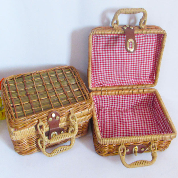 Handcrafted Wicker Storage Basket Set Bowlift