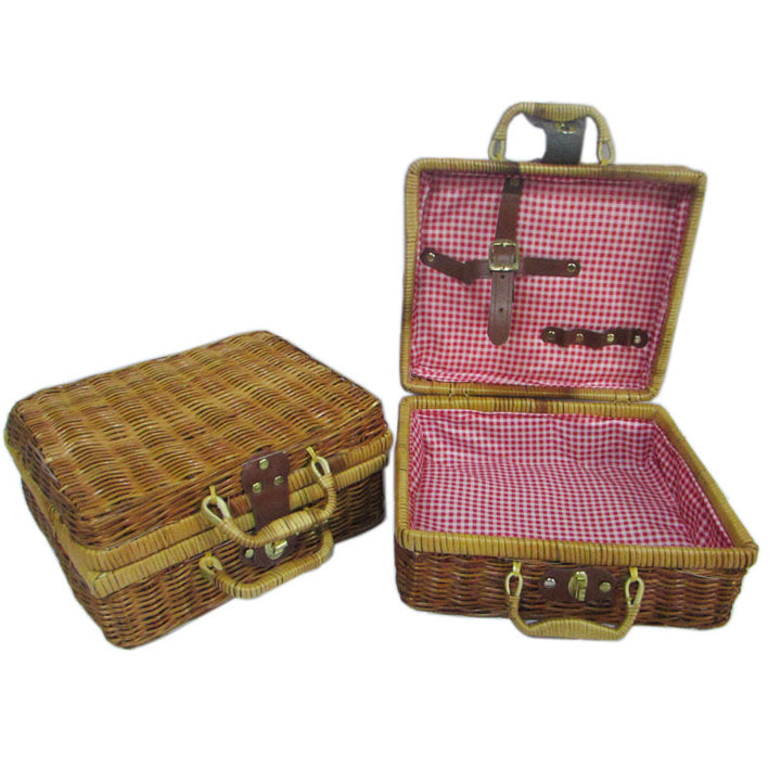Handcrafted Wicker Storage Basket Set Bowlift