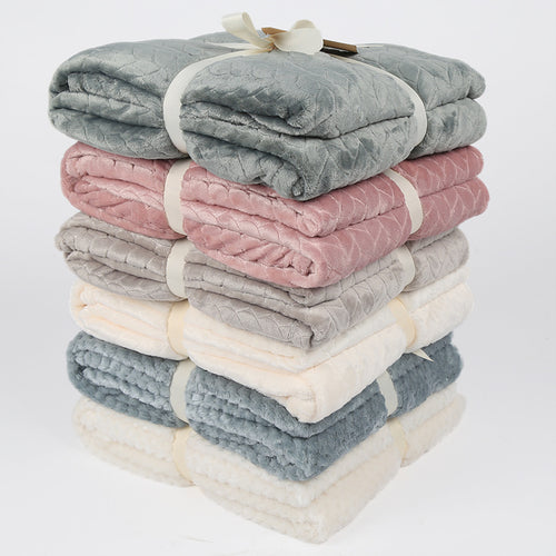 Cozy Embroidered Throw Blanket
