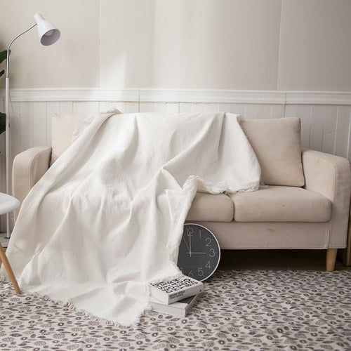 Textured Lightweight Knit Throw Blanket