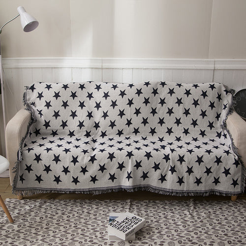 Star Patterned Woven Throw Blanket