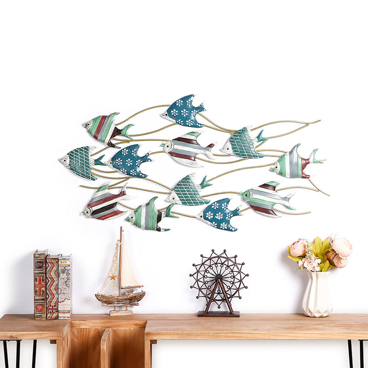 Decorative Metal Fish Wall Art Bowlift