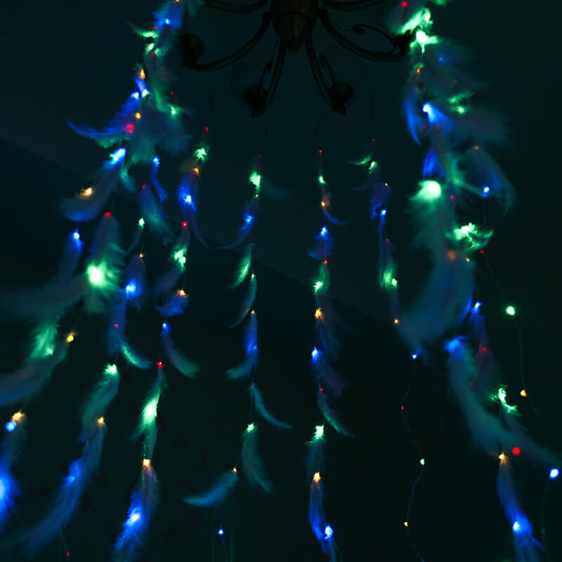 BowLift | Feather LED Atmosphere USB Remote Control Copper Wire Light String