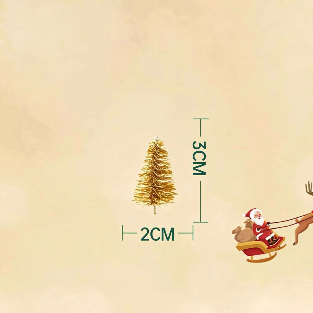 Miniature Christmas tree and wreath decoration