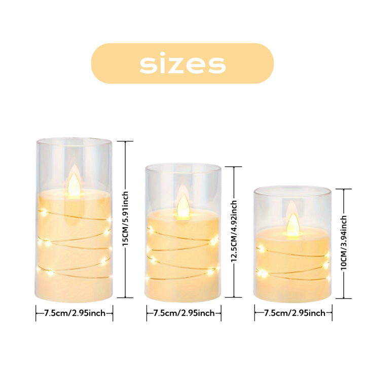RomanticGlow – LED Candle Set with Remote Control Bowlift