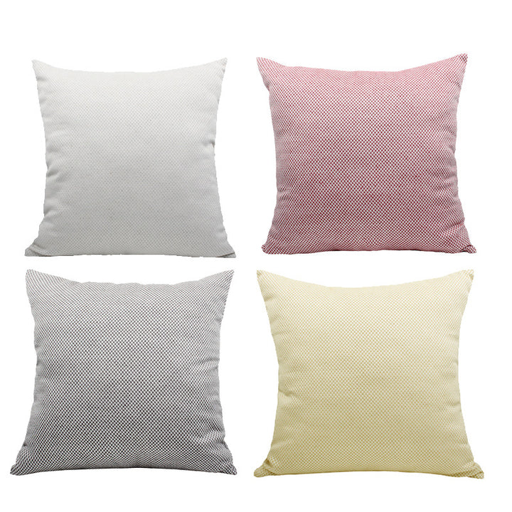 Square decorative pillow cover with micro-structured dot binding and concealed zipper Bowlift