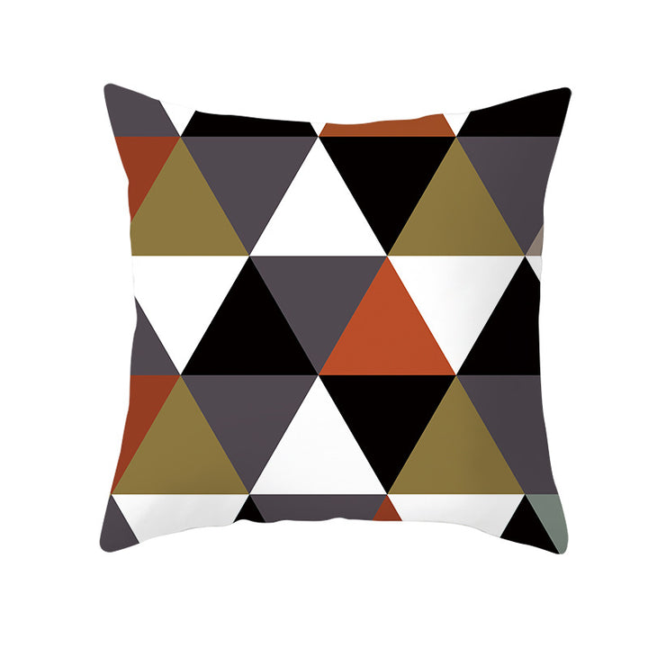 Decorative Tile-Pattern Throw Pillow Cover