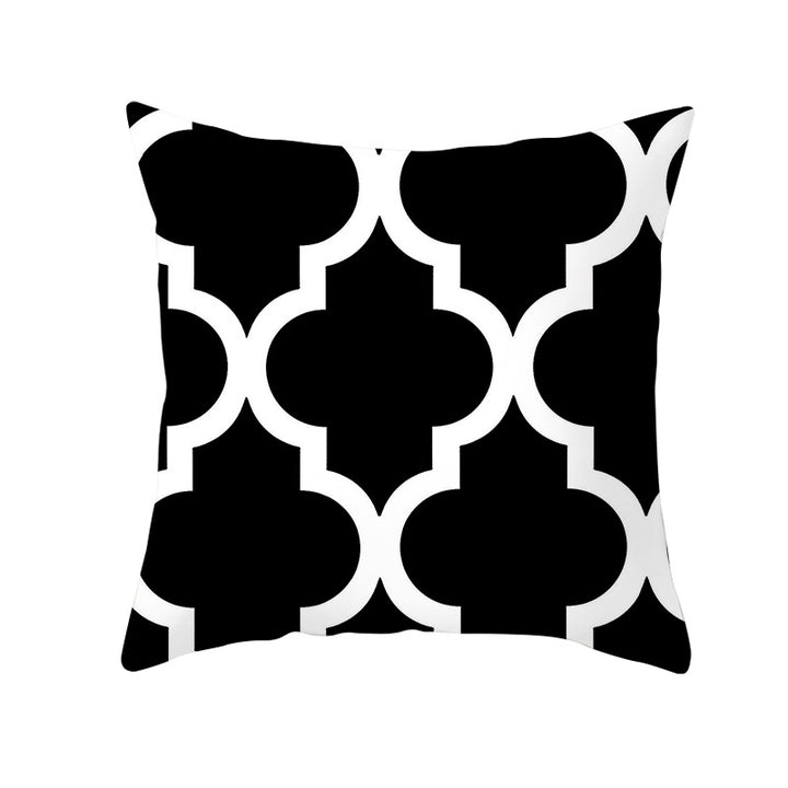 Decorative Tile-Pattern Throw Pillow Cover