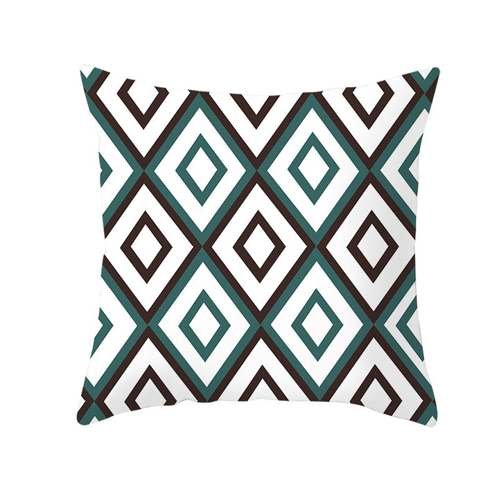 Decorative Tile-Pattern Throw Pillow Cover