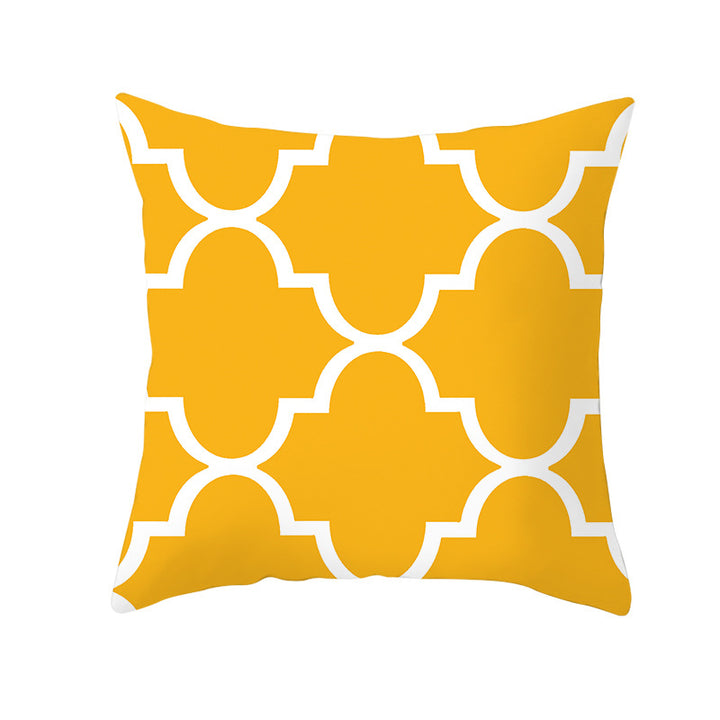Decorative Tile-Pattern Throw Pillow Cover