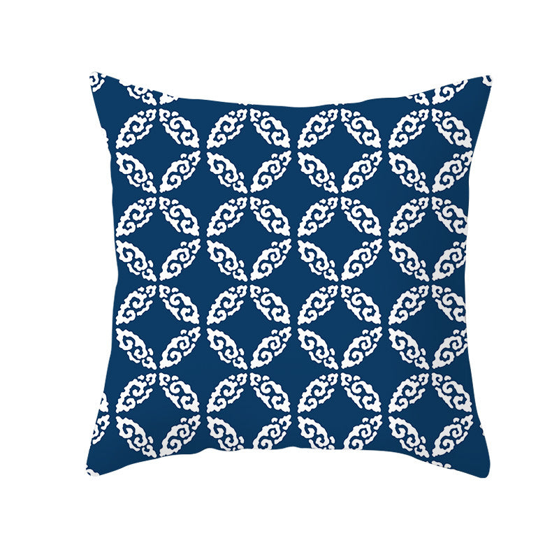Decorative Tile-Pattern Throw Pillow Cover