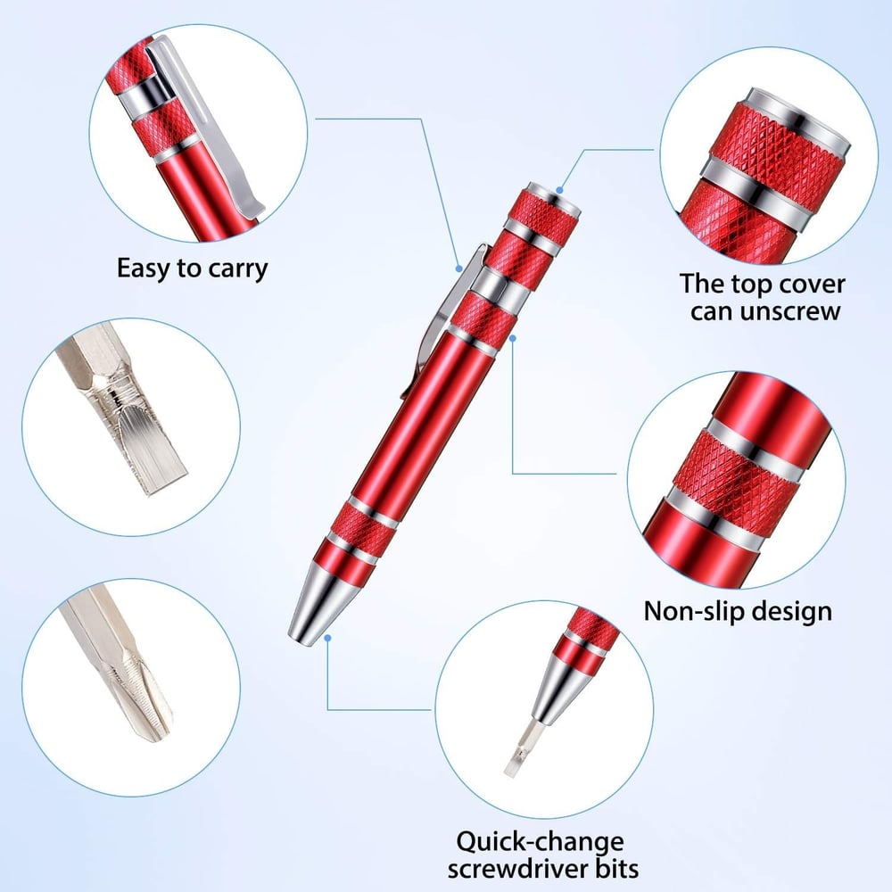 BowLift | Multi-Bit Mini Screwdriver – Compact Repair Tool Made of Aluminum Alloy