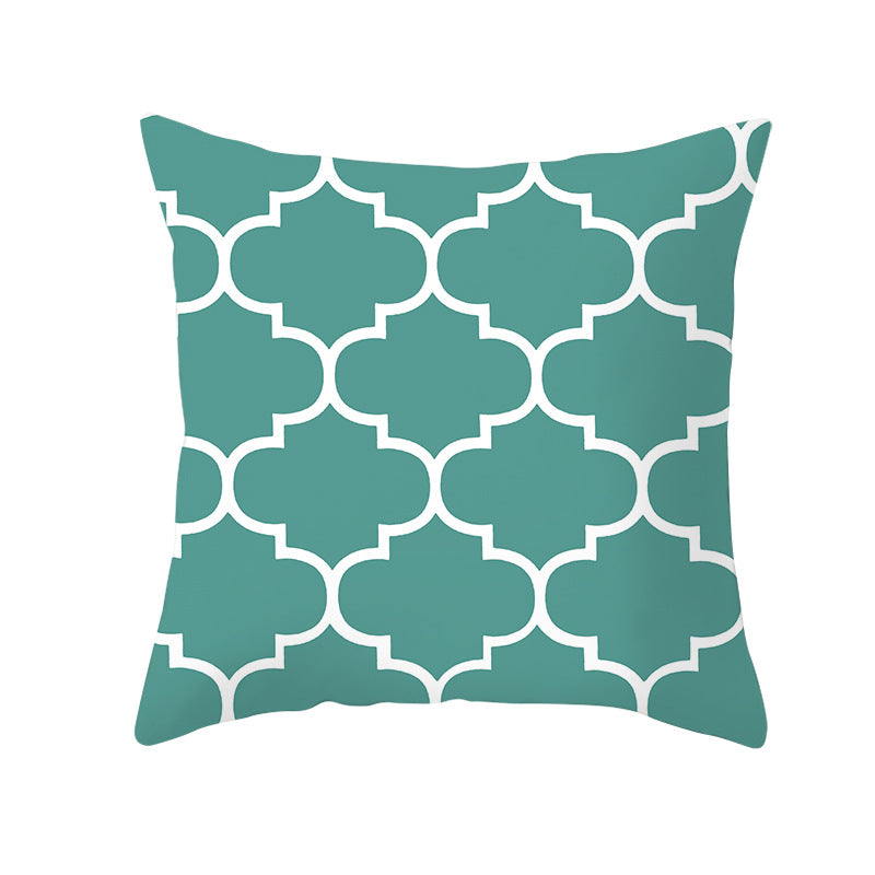 Decorative Tile-Pattern Throw Pillow Cover