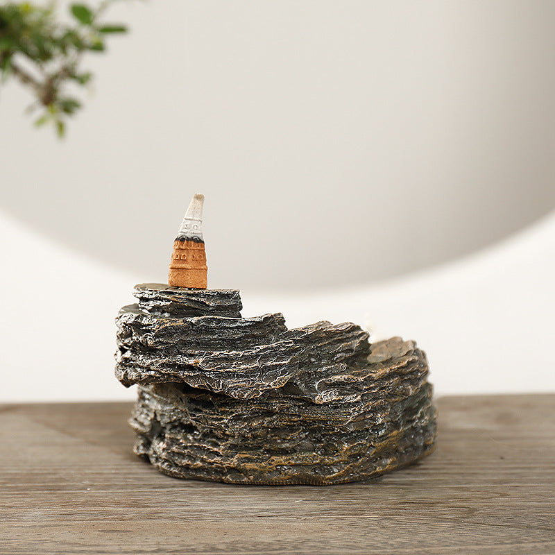 Rock-Themed Incense Waterfall Holder