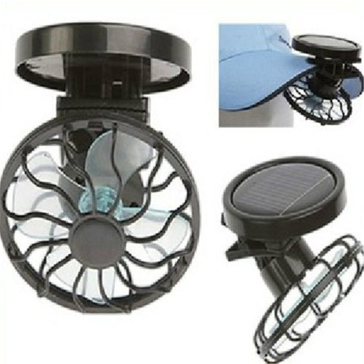 Unisex non-clippable solar clip fan for caps, hats, and outdoor with safety grid Bowlift